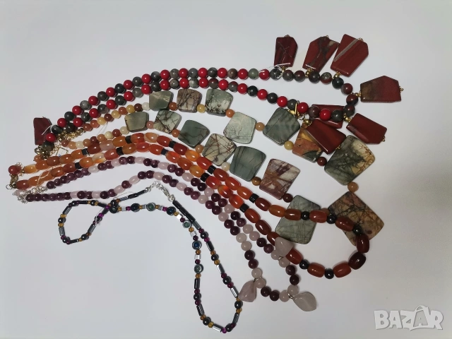 Само 14 Евро - 5 БРОЯ гердани и колиета от натурални камъни, снимка 2 - Колиета, медальони, синджири - 53260057