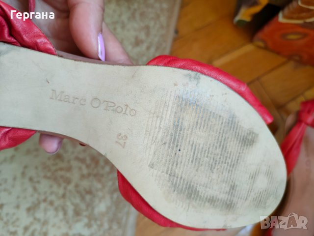 Червени сандали на Marc OPolo, снимка 2 - Сандали - 37678582