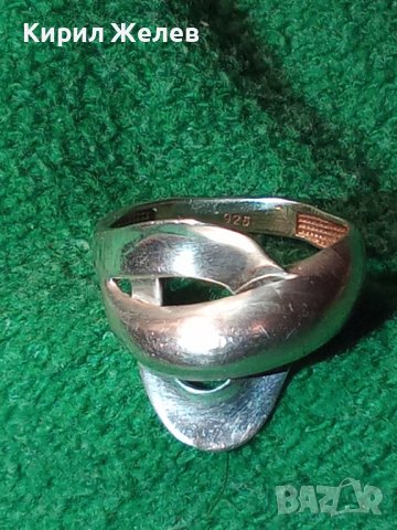ЕЛЕГАНТЕН СРЕБЪРЕН ПРЪСТЕН СРЕБРО 925 ЮВЕЛИРНА РЪЧНА АРТ НУВО ИЗРАБОТКА АНГЛИЯ 26218, снимка 2 - Пръстени - 35996609