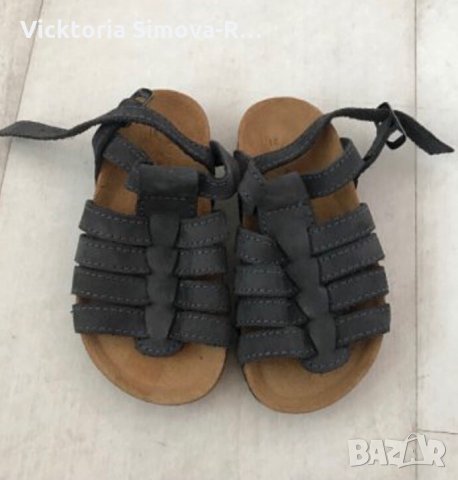 Сандали Zara, от естествен велур и корк, 20 / 21 номер - ЦЕНАТА Е КРАЙНА, снимка 2 - Бебешки обувки - 29253137