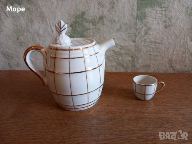 Порцеланова каничка буре с чашка, снимка 3 - Сервизи - 40307448