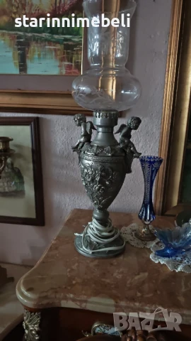 Антични нощни лампи чифт , снимка 2 - Настолни лампи - 50815820