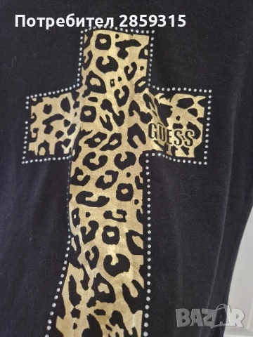 Дамска тениска Guess - размер S, черна, снимка 6 - Тениски - 52155732