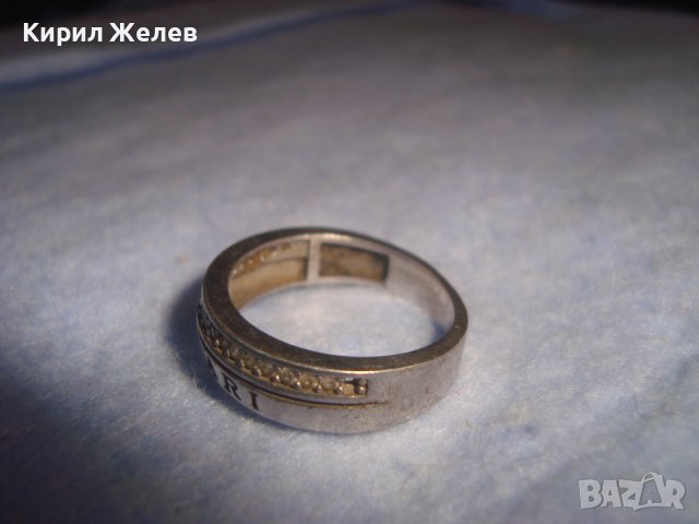 BVLGARI МАРКОВ СРЕБЪРЕН СКЪПОЦЕНЕН ПРЪСТЕН МАТИРАНО СРЕБРО 925 БУЛГАРИ с ФАСЕТИРАНИ ЦИРКОНИ 28720, снимка 13 - Пръстени - 37300350