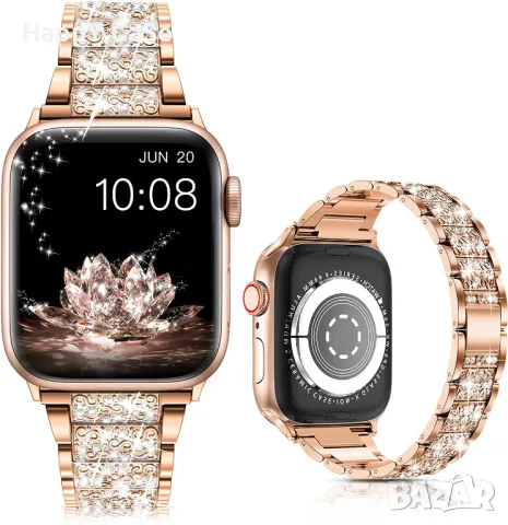 DIAMOND STEEL Каишка за смарт часовник Huawei Watch/Samsung/Apple/Xiaomi/Garmin/Amazfit/Casio/Honor, снимка 2 - Каишки за часовници - 47884823