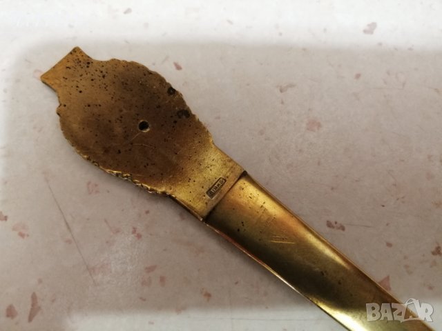 Стар бронзов нож за писма, снимка 3 - Антикварни и старинни предмети - 27905009