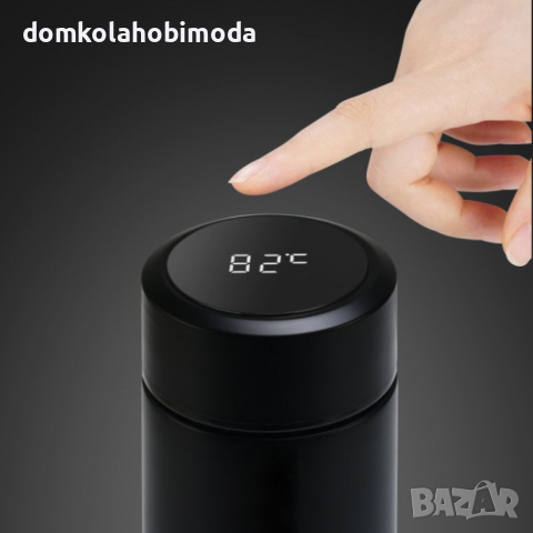 Термо чашата от неръждаемата стомана. LCD екран на капачката за показване на температурата, снимка 3 - Термоси - 36512430