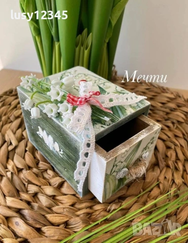 Кутийка-Момини сълзи!, снимка 2 - Декорация за дома - 53024086