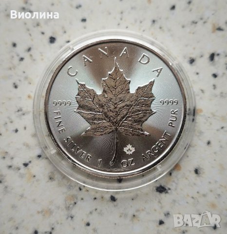 Сребро 1 oz 2022 Кленов лист , снимка 1 - Нумизматика и бонистика - 39800793