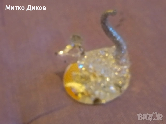 Минюатурна фигурка на мишленце на Сваровски нова, снимка 3 - Декорация за дома - 53526635
