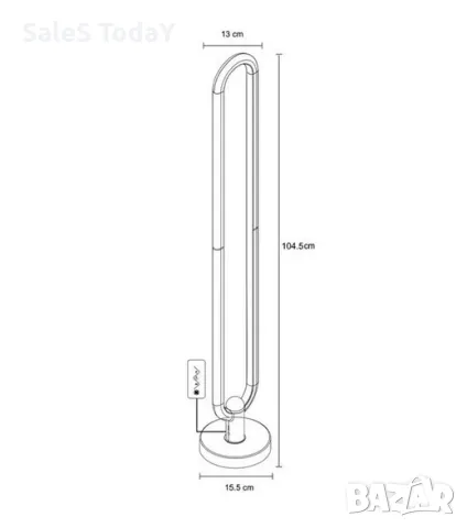 LED лампа и дистанционно, RGB & White, Парти, 13x104,5 см, снимка 2 - Лед осветление - 48859368