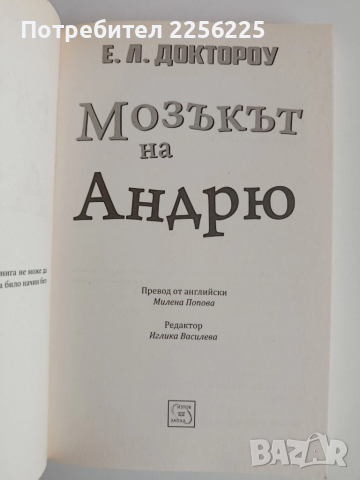 Мозъкът на Андрю, снимка 5 - Художествена литература - 52172015