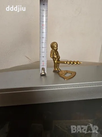 Бронзова отварачка тирбушон, снимка 2 - Антикварни и старинни предмети - 49269677