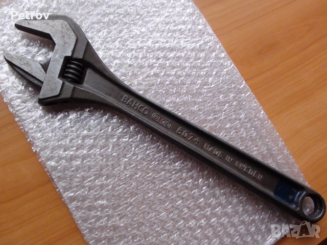 BAHCO ergo 8074 - MADE IN SWEDEN - 375 mm-15" - ORIGINAL BAHCO - ПРОФЕСИОНАЛЕН Раздвижен Ключ !!!!!!, снимка 10 - Ключове - 52251525