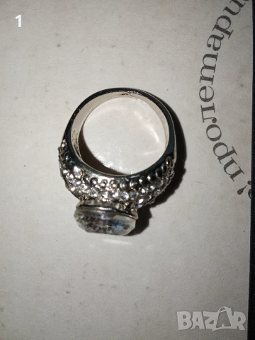 Пръстен имитация на сребро, снимка 1