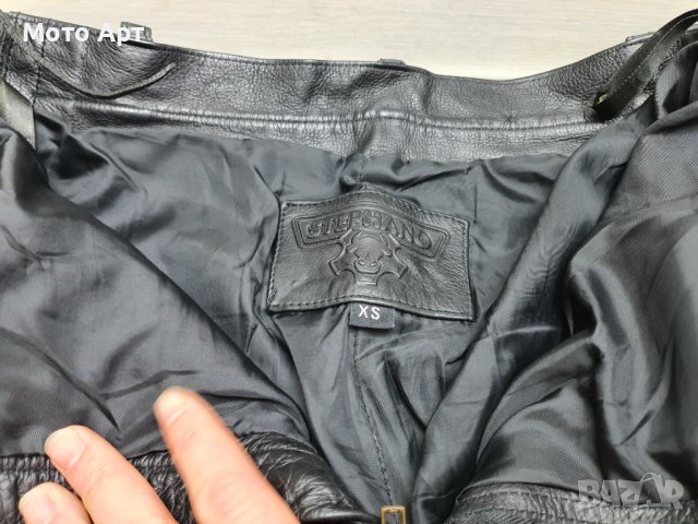 Кожен Рокерски Мото Панталон Размер S XS STEPHANO Ретро Като Нов, снимка 5 - Аксесоари и консумативи - 40760635