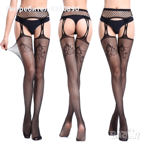 Еротично бельо Чорапогащник с интимен отвор - Код С-6062, снимка 3 - Бельо - 51973612