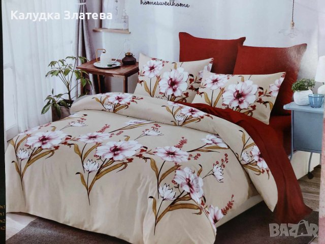 👉 Луксозен двулицев спален комплект от сатениран памук , снимка 12 - Спално бельо - 43429064