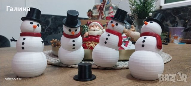 Декоративен снежен човек, снимка 10 - Декорация за дома - 43158789