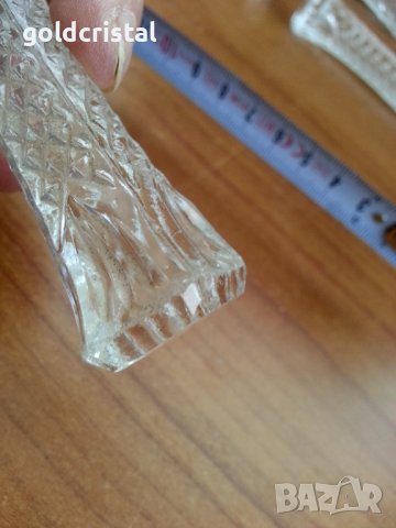 Кристални стъклени поставки за прибори , снимка 5 - Антикварни и старинни предмети - 37544790