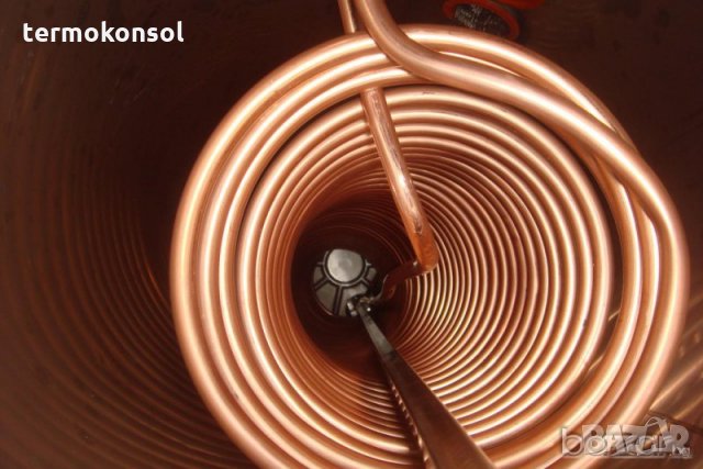 Резервоари за вода за вакуум тръбни слънчеви колектори под налягане, с медна серпентина ф.16 мм-20 м, снимка 4 - Бойлери - 32563433