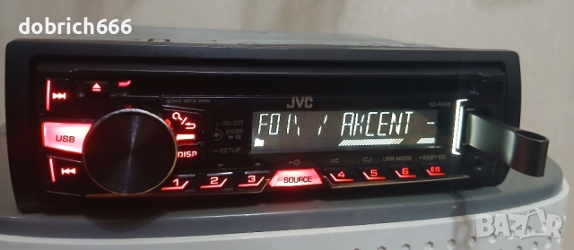 CD USB JVC радио за кола флашка диск аукс 4x50W