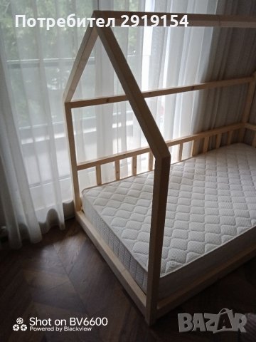 Детско легло тип къщичка, снимка 1 - Мебели за детската стая - 37107431