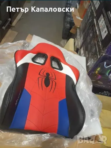 Гейм стол геймърски стол X Rocker Spider-Man  Бъдете герой с Champion Gaming Chair, снимка 8 - Столове - 48540408