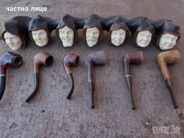 Комлект колекционерска стойка с лули 