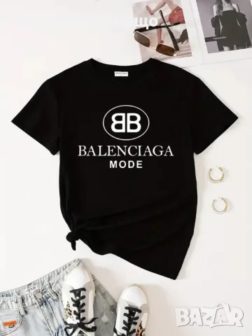 Balenciaga Дамска Тениска👚Дамска Блуза С Къс Ръкав Баленсиага - Налични Различни Цветове Код LFS249, снимка 7 - Тениски - 48658906