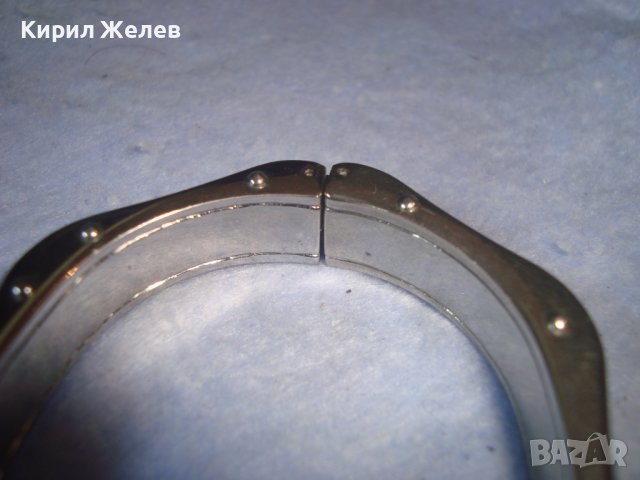 КРАСИВА СТИЛНА МАСИВНА ФЕШЪН - АРТ ОРНАМЕНТИРАНА ГРИВНА с ФАСЕТИРАНИ ЦИРКОНИ 27928, снимка 5 - Гривни - 37065272