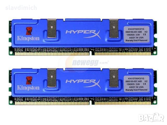 Рам памет RAM Kingston модел khx3200d2/1g 2 GB DDR1 400 Mhz честота, снимка 1 - RAM памет - 28506074
