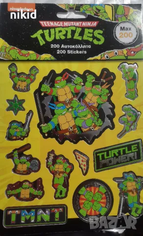 200 бр Костенурките Нинджа книжка албум самозалепващи лепенки стикери