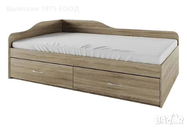 Легло персон и половина с чекмеджета Сити 2030 сонома, орех или комбинация бяло/ арвен, снимка 5 - Спални и легла - 46494902