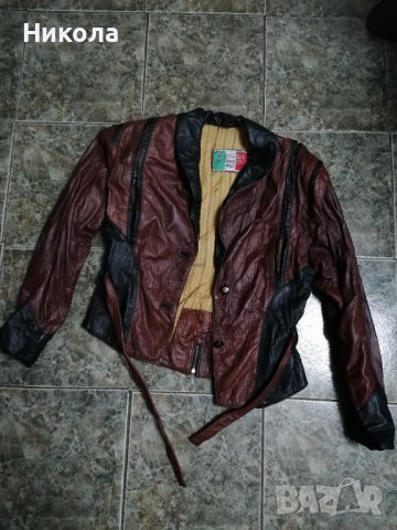  Кожено яке-дамско-естествена кожа, снимка 2 - Палта, манта - 38581416