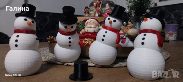 Декоративен снежен човек, снимка 12 - Декорация за дома - 43158789