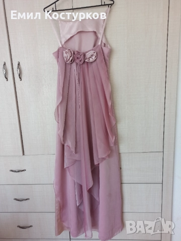 Продавам дълга официална рокля - нежно розов цвят, снимка 2 - Рокли - 52689808