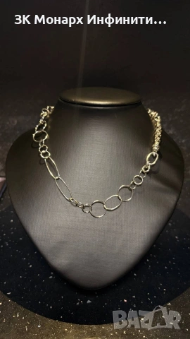 Сребърен синджир, снимка 3 - Колиета, медальони, синджири - 45786966