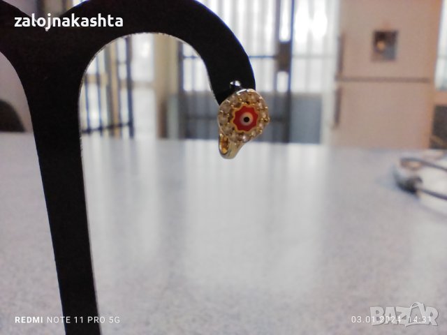 НОВИ ДЕТСКИ ЗЛАТНИ ОБЕЦИ 1,31ГР, снимка 3 - Обеци - 43640016