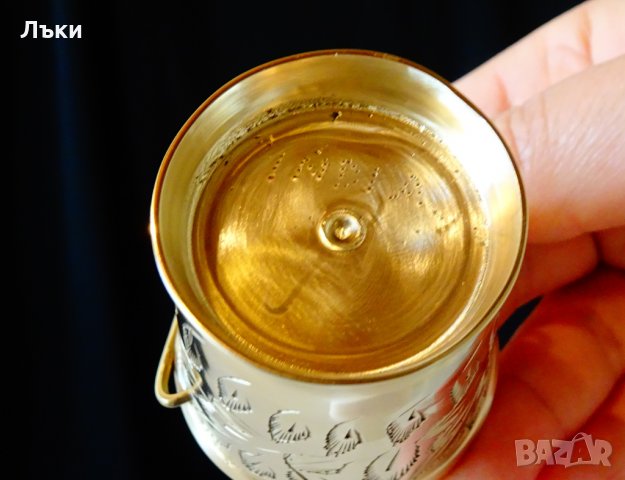 Бронзова чаша Британска Индия,маркирана. , снимка 6 - Антикварни и старинни предмети - 28237102