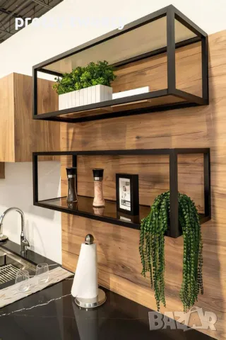 Метална етажерка за окачване на стена по поръчка , снимка 4 - Етажерки - 49322162