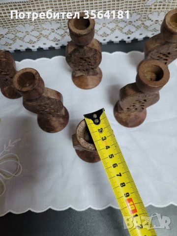 дървени свещници с формата на бухалче , снимка 7 - Други - 43838444