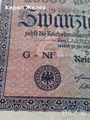 Райх банкнота - Германия - 20 000марки / 1923 година - 23677, снимка 3 - Нумизматика и бонистика - 33373437