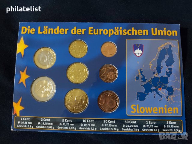 Словения 2007 - Евро сет - комплектна серия, снимка 2 - Нумизматика и бонистика - 37408567