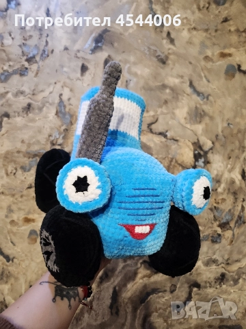 Плетена играчка Мечо Пух ,Бинго.Син трактор, снимка 9 - Плюшени играчки - 52803012