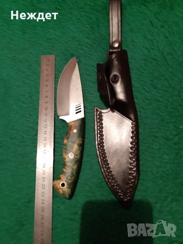 Нож за дране от s390 стомана закалена на 67 hrc. 