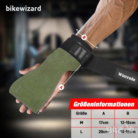 Кожени каишки за вдигане на тежести и силови тренировки  размер L НОВИ, снимка 3 - Фитнес уреди - 53250150