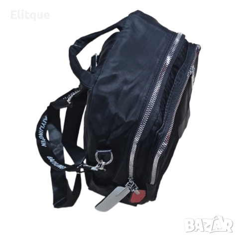 Модерна, дамска, ежедневна раница със сребристи ципове , снимка 2 - Раници - 52905725