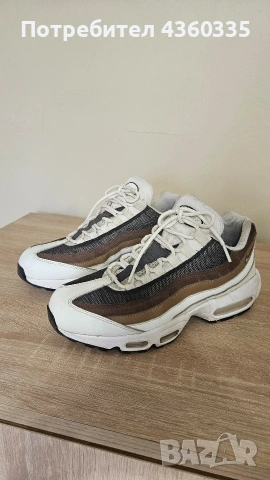 Nike Air Max 95/ Sail/ Black-Cashmere-Dk Driftwood, снимка 6 - Маратонки - 53381135