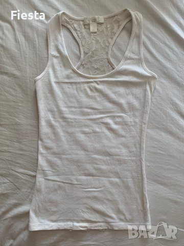 Бял потник с прозрачен гръб, снимка 2 - Потници - 37798654